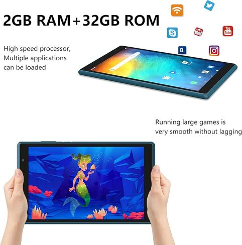 تابلت ATOZEE مقاس 8 بوصات، نظام تشغيل Android 11.0، مساحة تخزين 32 جيجا بايت، 512 جيجا بايت أقراص توسيع SD، معالج رباعي النواة 1280 × 800 IPS HD شاشة تعمل باللمس، أقراص كاميرا مزدوجة، تدعم WiFi، بلوتوث، بطارية 4300 مللي أمبير في الساعة. in Kuwait