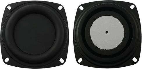 2PCS Square Bass Vibrating Membrane 4 inch Bass Radiator Speaker Bass Vibrating Membrane for Subwoofer Speaker Audio DIY Repair Black in Saudi Arabia