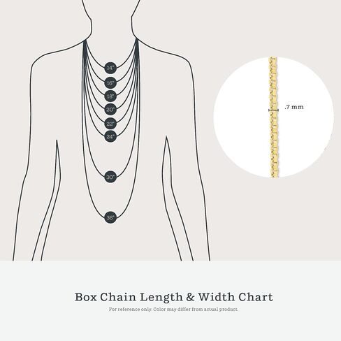 قلادة من الفضة الاسترلينية - سلسلة مربعة 1 مم - لا تسبب الحساسية ومقاومة للتلطخ - تصميم كلاسيكي، مقاس مريح - 30.48 سم - 101.6 سم - من كيزف كرييشنز in Kuwait
