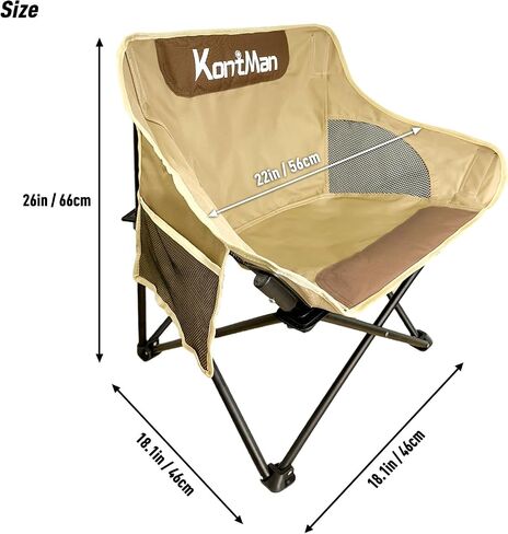 Camping Chairs for Adults Small Backpacking Folding Lawn Chair KontMan Compact Lightweight Camping Lawn Chairs for Adults Heavy Duty 265 lbs (1 Pack) in Saudi Arabia
