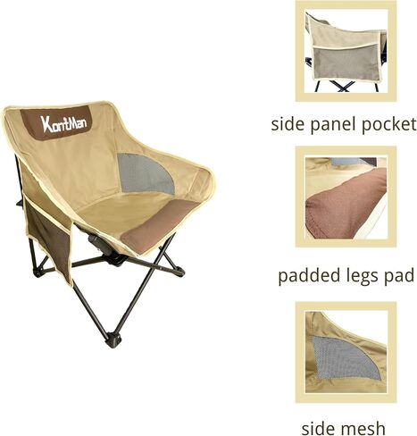 Camping Chairs for Adults Small Backpacking Folding Lawn Chair KontMan Compact Lightweight Camping Lawn Chairs for Adults Heavy Duty 265 lbs (1 Pack) in Saudi Arabia