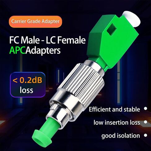 3 pcs FC Male to LC Female Adapter APC Fiber Optic Adapter APC Coupler FC to LC Fiber Convertor for Visual Fault Optical Locator in Kuwait