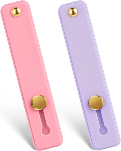 2 Pcs Phone Loop Finger Holder Universal Phone Strap Portable Phone Grip Phone Finger Strap Loop for Phone Case Phone Holder for Hand Phone Grips for Back of Phone(Purple Pink) in Saudi Arabia