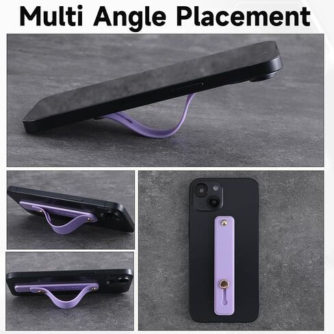 2 Pcs Phone Loop Finger Holder Universal Phone Strap Portable Phone Grip Phone Finger Strap Loop for Phone Case Phone Holder for Hand Phone Grips for Back of Phone(Purple Pink) in Saudi Arabia