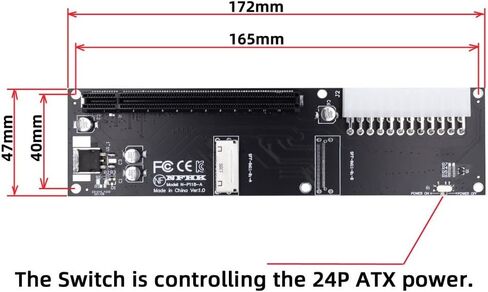 Xiwai SFF-8612 SFF-8611 محول Oculink إلى PCIE PCI-Express 16x 4X مع منفذ طاقة SATA لبطاقة رسومات اللوحة الرئيسية in Kuwait