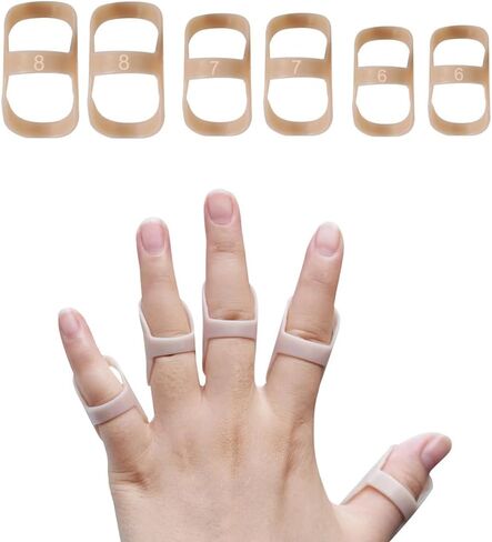6 Pack Oval Finger Splints Waterproof Finger Splint for Arthritis, Trigger Finger,Mallet Fingers - Trigger Finger splints For Thumb, Index, Middle, Pinky or Ring Finger in Saudi Arabia