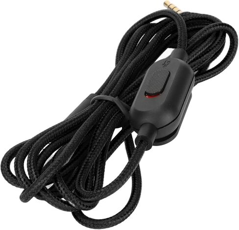 سلك صوت بديل لسماعات الألعاب Logitech G Pro G Pro X G433 G233، كابل سماعة الألعاب المنسوج مع التحكم في مستوى الصوت وكابل تبديل كتم الصوت (أسود) in Saudi Arabia