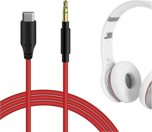 Geekria USB-C Digital to Audio Cable Compatible with Beats Solo 4, Solo 3, Solo 2, Solo, Studio Pro, Studio 3, Studio 2, Studio, Mixr, Pro Cable, Replacement Type-C Audio Cord (5.6 ft/1.7 m) in Saudi Arabia