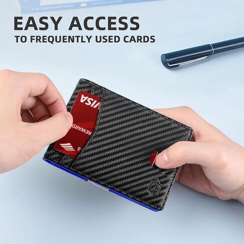 Zitahli Slim Wallet for Men Gifts 12 Card Slots ID Window With Money Clip Minimalist RFID Front Pocket Bifold Leather Small Thin Gift Box Dad Birthday Christmas Regalos Hombres in Saudi Arabia