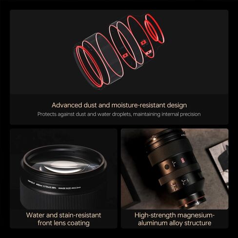 عدسة Viltrox AF 135 مم F1.8 LAB FE كاملة الإطار لسوني E-Mount، مع محرك HyperVCM، متوافقة مع كاميرات سوني a7III a7RII a7IV a7RIV a9 A1 a5000 a6000 A6700 in Saudi Arabia