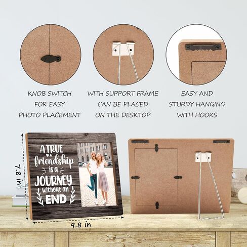 Long Distance Relationship Picture Frame, Photo Frame Gifts for Long Distance Couples Girlfriend Boyfriend Lover, Parting Gift for Her Him, Distance Means So Little When Someone Means So Much -D(04) in Kuwait