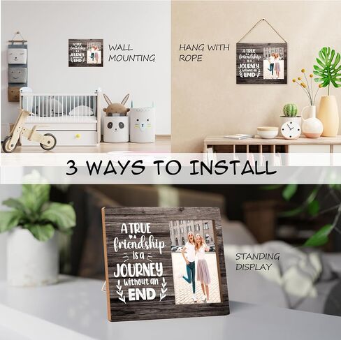 Long Distance Relationship Picture Frame, Photo Frame Gifts for Long Distance Couples Girlfriend Boyfriend Lover, Parting Gift for Her Him, Distance Means So Little When Someone Means So Much -D(04) in Kuwait