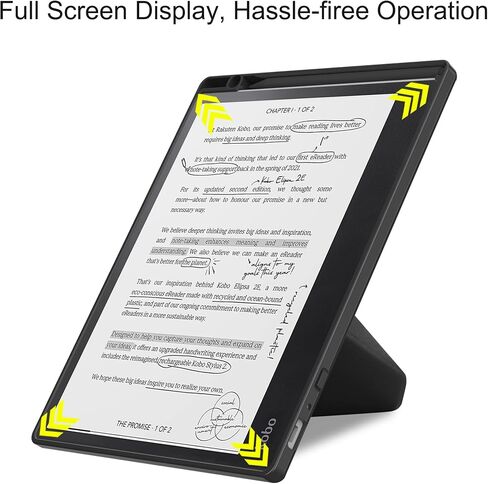 E-Reader Cover for Kobo Elipsa 2E 10.3 inch (2023 Released), Ultra Slim Folio Stand Leather Case Lightweight with Auto Sleep/Wake Function for Kobo Elipsa 2E 10.3" (TPU-Black) in Saudi Arabia