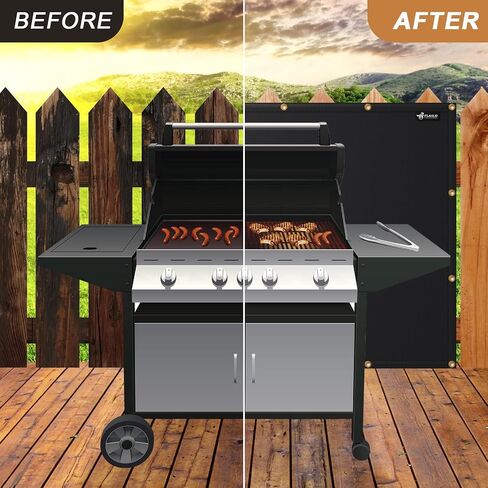 FLASLD Heavy Duty Fireproof Fence Cover and Screen Protect Deck Railing from Grill Heat, Balcony Privacy Screen Cover, Apartment Railing, Waterproof Windscreen (3'x6') in Kuwait