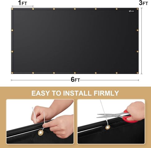 FLASLD Heavy Duty Fireproof Fence Cover and Screen Protect Deck Railing from Grill Heat, Balcony Privacy Screen Cover, Apartment Railing, Waterproof Windscreen (3'x6') in Kuwait