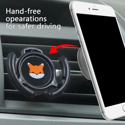 Car Vent Mount Holder - Compatible for Popsocket - Car Mount for Pop Grips Collapsible Phone Socket Holder for Pop Mount Car Device with Secure AC Vent Clip, Horizontal Air Vent ONLY (Black) in Saudi Arabia