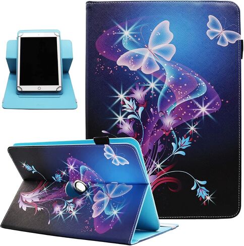 Universal 8 Inch Tablet Case, Universal 7 Inch Tablet Case, Rotating Tablet Case Cover for 7 8 Inch Android Tablet, Dluggs 360 Degree Rotating Stand Case for 7.0-8.5 Inch Tablet, Shiny Butterfly in Saudi Arabia