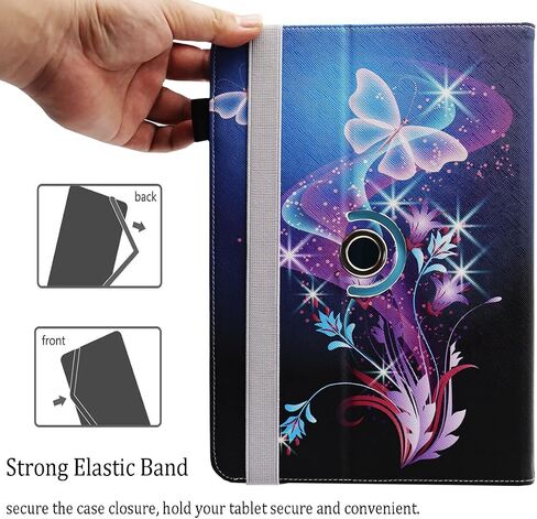 Universal 8 Inch Tablet Case, Universal 7 Inch Tablet Case, Rotating Tablet Case Cover for 7 8 Inch Android Tablet, Dluggs 360 Degree Rotating Stand Case for 7.0-8.5 Inch Tablet, Shiny Butterfly in Saudi Arabia