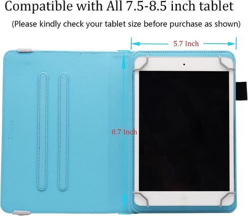 Universal 8 Inch Tablet Case, Universal 7 Inch Tablet Case, Rotating Tablet Case Cover for 7 8 Inch Android Tablet, Dluggs 360 Degree Rotating Stand Case for 7.0-8.5 Inch Tablet, Shiny Butterfly in Saudi Arabia