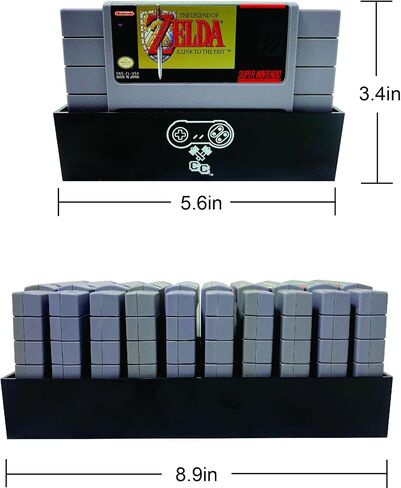 Collector Craft، أسود، حامل خرطوشة متوافق مع N64، صينية ألعاب N64، تحمل 10 ألعاب، منظمة، مجموعة ألعاب فيديو قديمة، تعمل مع خراطيش Nintendo 64 NTSC وPAL in Kuwait