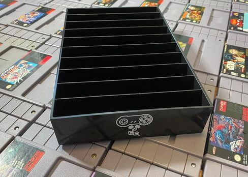 Collector Craft، أسود، حامل خرطوشة متوافق مع N64، صينية ألعاب N64، تحمل 10 ألعاب، منظمة، مجموعة ألعاب فيديو قديمة، تعمل مع خراطيش Nintendo 64 NTSC وPAL in Kuwait