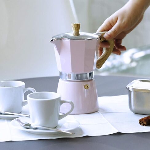 Gnali & Zani VEZ006/IND/PINK Venezia Coffee Maker 6 Cups Induction, pink in Saudi Arabia