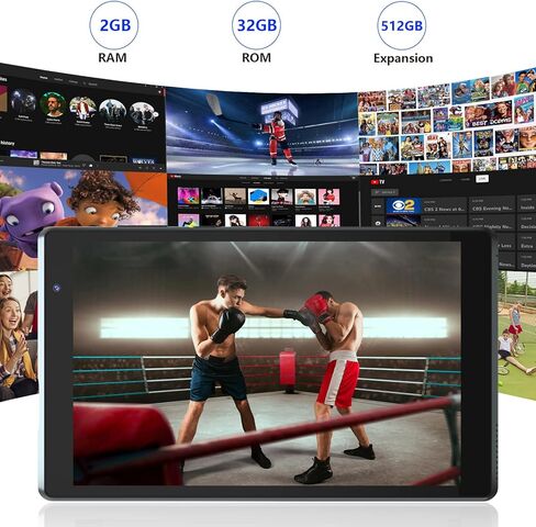 تابلت 8 بوصة مع حافظة، أجهزة تابلت أندرويد، 32 جيجابايت + 2 جيجابايت تاب 1280x800 IPS HD شاشة لمس للعناية بالعين 8 بوصات، بطارية 4300 مللي أمبير واي فاي 8 بوصة أجهزة لوحية in Kuwait