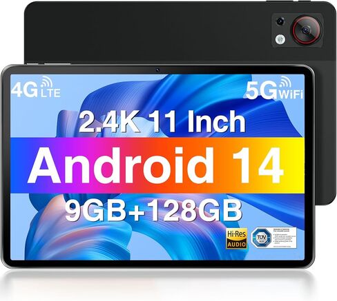 DOOGEE T30SE 2024 تابلت 11 بوصة Android 14 9GB+128GB/1TB TF ثماني النواة، شاشة 2.4K، 8580mAh، 4G-LTE Android Tablet، Bluetooth 5.0+2.4G/5G WiFi Tablet، 13MP+5MP، GPS، Type-C , جسم معدني - أسود in Kuwait