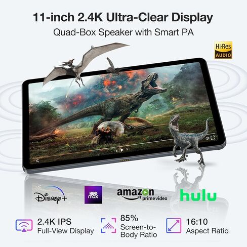 DOOGEE T30SE 2024 تابلت 11 بوصة Android 14 9GB+128GB/1TB TF ثماني النواة، شاشة 2.4K، 8580mAh، 4G-LTE Android Tablet، Bluetooth 5.0+2.4G/5G WiFi Tablet، 13MP+5MP، GPS، Type-C , جسم معدني - أسود in Kuwait