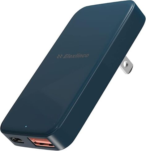 USB Wall Charger, USB C Fast Charger, Elexlinco Dual USB Wall Charger with Apple 20W Charge and QC 3.0 18W USB-A,USB C Wall Adapter for Apple 14 13 12 11, Samsung, Foldable Plug Charger in Saudi Arabia
