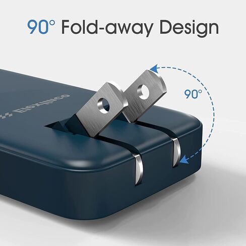 USB Wall Charger, USB C Fast Charger, Elexlinco Dual USB Wall Charger with Apple 20W Charge and QC 3.0 18W USB-A,USB C Wall Adapter for Apple 14 13 12 11, Samsung, Foldable Plug Charger in Saudi Arabia
