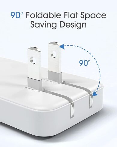 USB Wall Charger, USB C Fast Charger, Elexlinco Dual USB Wall Charger with Apple 20W Charge and QC 3.0 18W USB-A,USB C Wall Adapter for Apple 14 13 12 11, Samsung, Foldable Plug Charger in Saudi Arabia