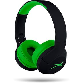 Altec Lansing Kid Safe Noise Cancelling Wireless Headphones 15H Battery, 85dB Volume Limit, Foldable Design Powerful Sound, Active Noise Cancellation Perfect for Kids Ages 7+ (Blackout Green)
