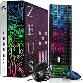 HP G3 Desktop RGB Computer PC Intel Core i5 Processor 16GB DDR4, 1TB SSD, GTX 1050 Ti, Gaming Keyboard Mouse, RGB Headphone, Win 10 Pro, Red (Renewed)