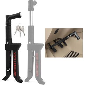 Brake Pedal Lock, Car Anti Theft Device Clutch Lock, Retractable Car Lock Heavy Duty Vehicle Brake Lock for SUV, Auto, Van (5-15mm Brake Pedal Stem Width)