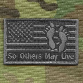 USA Flag 2x3.25 Jolly Green Feet CSAR Squadron So Others May Live Rescue Morale Tactical Hook Patch