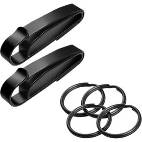 Key Ring Holder, 2Pack Duty Belt Key Holder, Double Side Quick Release Key Clip for Police, Law Enforcement