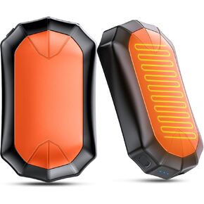 Hand Warmers Rechargeable 2 Pack - Magnetic Electric Hand Warmer 3 Heating Modes Reusable Portable Pocket Heater for Women Men Outdoor Fishing Golf Hunting Camping, Orange