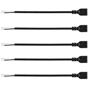 5Pcs 3.2Ft 22AWG USB 2.0 Male 2Pin Pigtail Cable, 3A 5V USB Type A 2 Core Bare Wire Open End Extension Cable for DIY Repair Cable