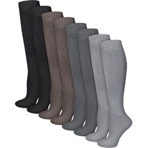 Shihanee 8 Pairs Warm Winter Knee High Socks for Women Boot Thick Socks for Cold Weather Hiking Skiing Working Winter Gifts