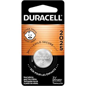 Duracell - 2025 3V Lithium Coin Battery with Bitter Coating - Long Lasting Performance - 1 count