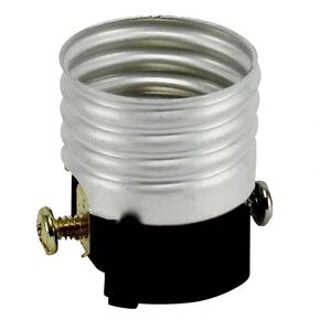 3-Terminal E26 Medium Base Socket Interior with Turn Knob