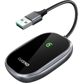 Wireless CarPlay Adapter - Fast Converts Wired Car Play to Wireless via USB, LatencyFree with Original Control, Fit for Apple iPhone iOS 10 and Later, Cars from 2015, Type A, Black