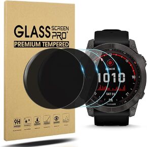 Suoman 4-Pack for Garmin Fenix 6X Pro Privacy Screen Protector, [Anti-Peeping] Tempered Glass for Garmin Fenix 6X Pro/ 6X Pro Solar/ 6X Sapphire Smartwatch
