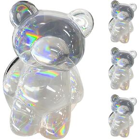 4 Pcs Cute Bear Shape Expandable Collapsible Mobile Phone Grip Stand Holder for Smartphone Tablet Cell Phone Accessories Colorful Adhesive Card Holders