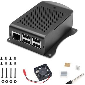 MakerFocus Raspberry Pi Case with Fan, Raspberry Pi 3B+ Aluminum Alloy Case with Heatsink and Screw Driver for RPi 3B+, RPi 3/2, RPi B