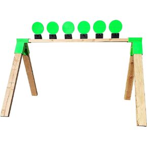 Throom - Shooting Targets for The Range, Knockdown, Reactive, Self Healing Gun Targets for Indoors or Outdoors Range, for Pistol or Rifle, Richochet Free + 2x4 Target Stand Brackets