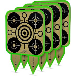 GoSports Outdoors Terrain Targets, Reactive Shooting Range Targets with Neon Green Shot Confirmation, Great for Small Calibers