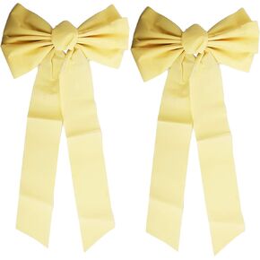 Set of 2 Extra Large Christmas Bows - Great for Decorating Banisters, Lamp Poles, Doors, Windows, and So Much More! Bring the Holiday Spirit in You Home With These Large Bows - apprx 23"x9" (2, Red)