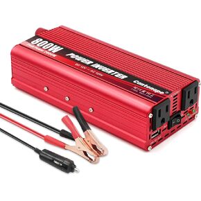 800W/2000W(Peak) DC 12V to 110V AC Power Inverter Converter with 3.1A USB Car Adapter and Cigarette Lighter for Car Home Laptop Truck